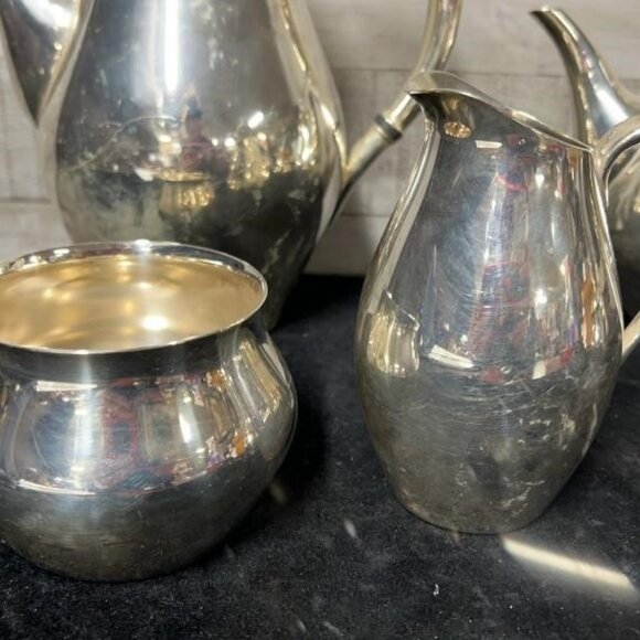 Vintage Reed & Barton 5 Piece Silverplate Coffee Service - Picture 3 of 5